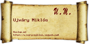 Ujváry Miklós névjegykártya